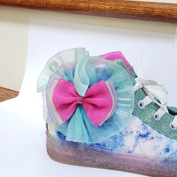 Twinkle Toes Bow Brights Light Up Hi Tops Sneaker - Picture 6 of 14